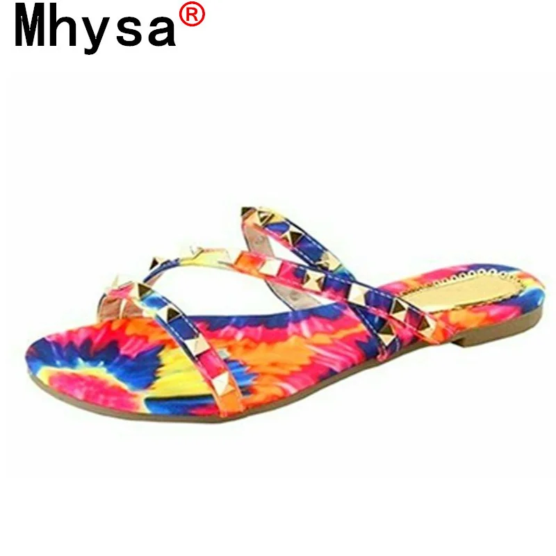 

Women Flip Flops 2021 Fashion Round Head Comfortable Color Matching Open Toe Sandals All-match Rubber Casual Shoes Flat Slippers