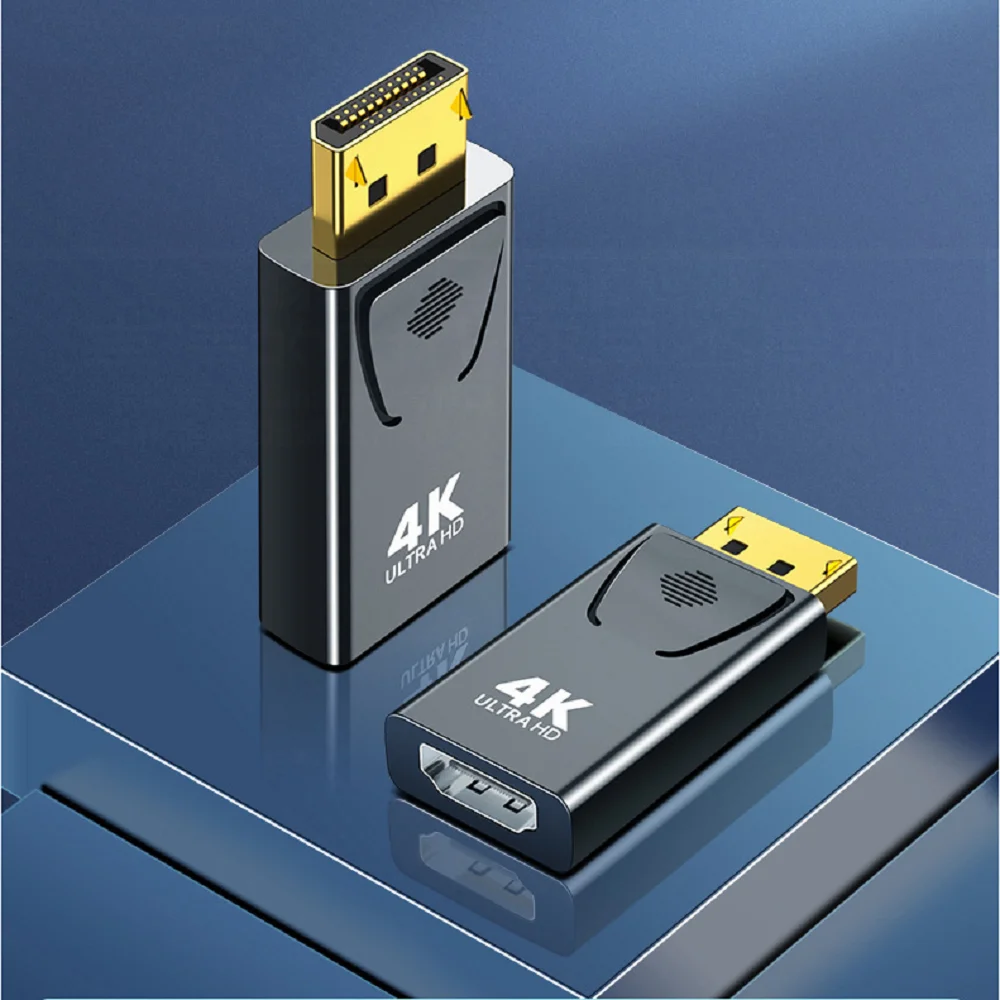 Переходник DP-HDMI 4K, переходник Displayport (штекер)-HDMI (гнездо), цифровой AV-адаптер, конвертер DP-4k HDMI для ноутбука/ТВ/монитора