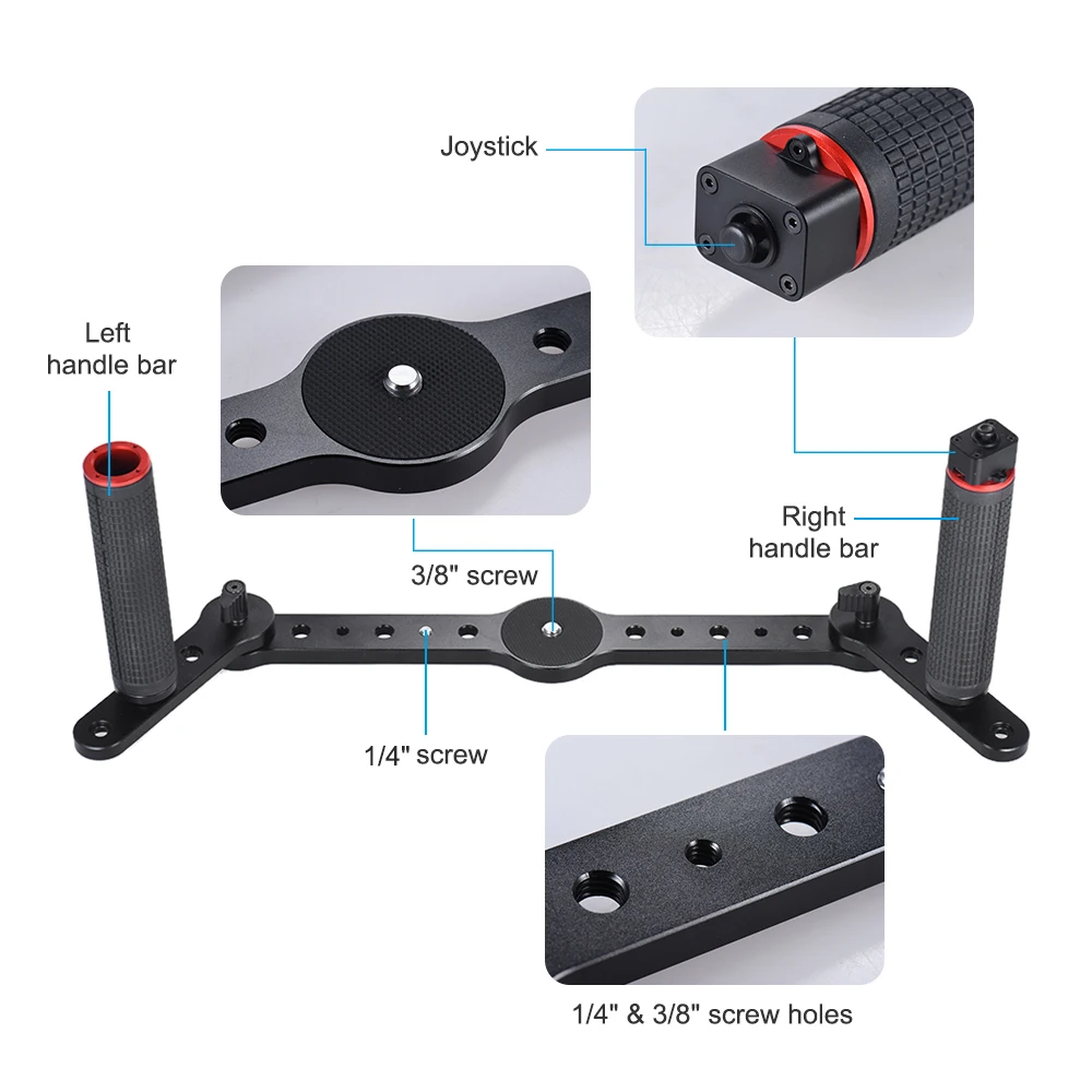 AFI 3SD 1A двойной захват Gimbal Ручка с джойстиком Управление Алюминий сплав Материал