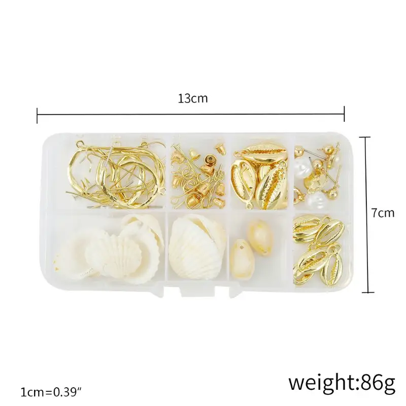 

8 Pairs Shell Bohemian Earring Making Set DIY Jewelry Material Supplies Accessories Handmade Tool Kit