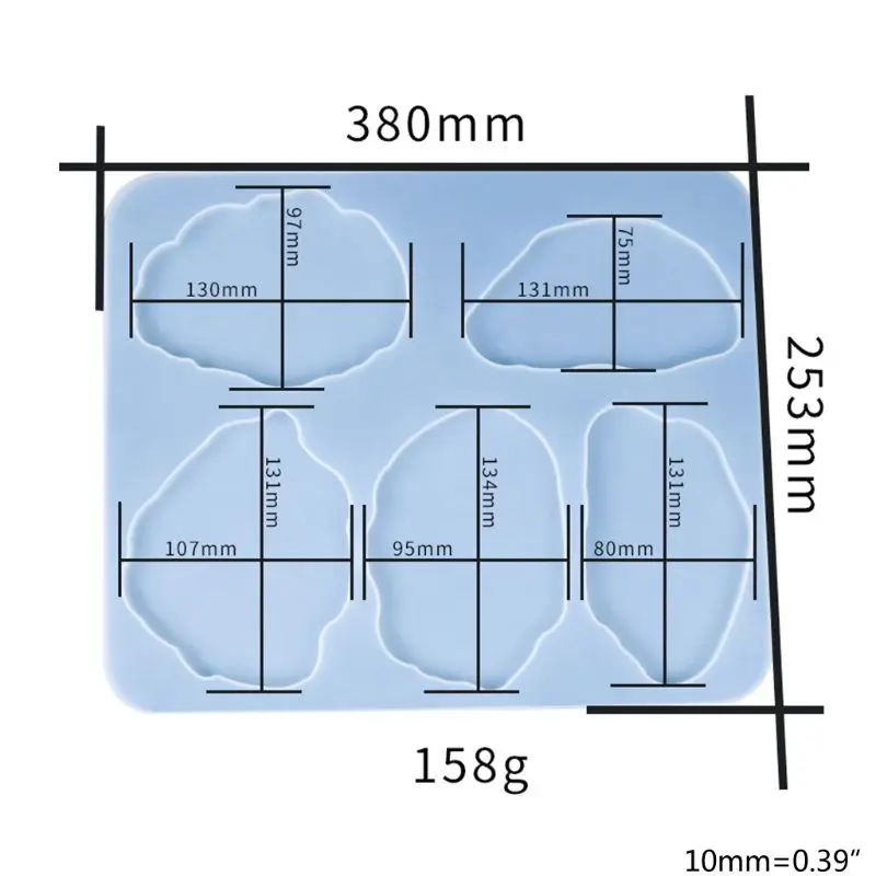 

Crystal Epoxy Resin Mold Coaster Cup Mat Casting Silicone Mould DIY Crafts Table Decoration Jewelry Making Tool