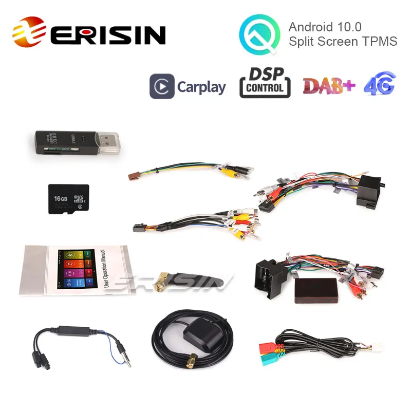 Erisin ES3027A 8 &quotDAB + Android 10 0 автомобильное стерео радио GPS USB 4G DSP CarPlay для AUDI A3 S3 RS3 RNSE