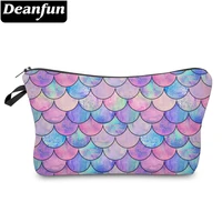 deanfun gorgeous cosmetic bag mermaid scales pattern makeup organizer bag for women 52228
