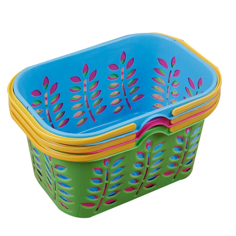 Пластиковая корзина портативная толстая квадратная для душа и ванной магазин 5