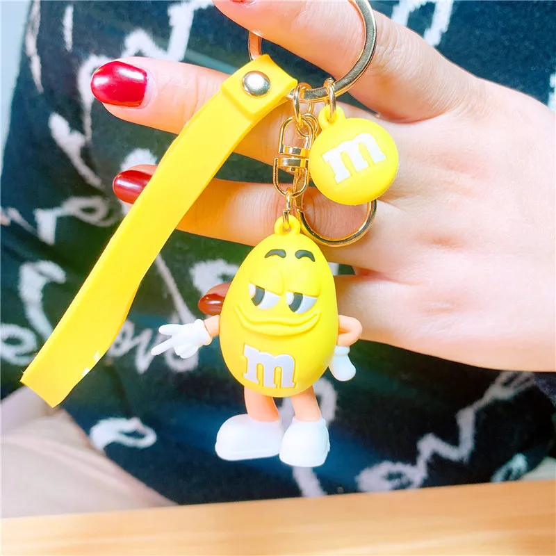 

Web Celebrity Hot Style Key Chains Cute M Bean Cartoon Keychain Children 's Surprise Birthday Gift Accessories Keyring Face