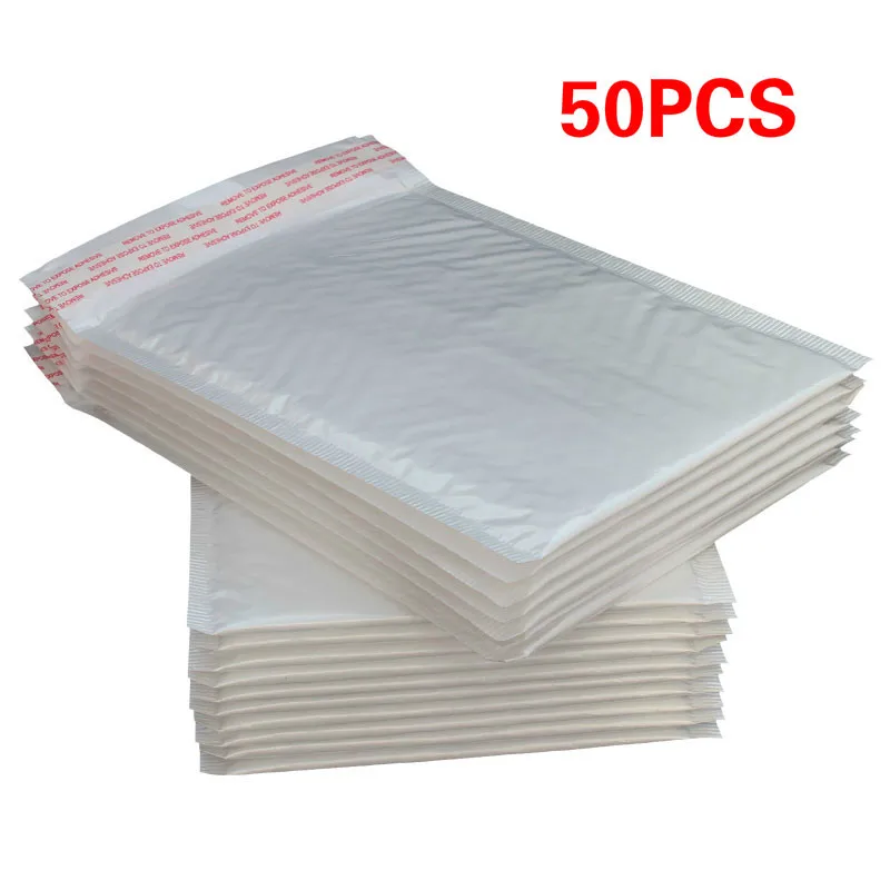 

50PCS White Foam Envelope Bag Different Specifications Mailers Padded Shipping Envelope With Bubble Mailing Bag Hot Sale 11*13cm