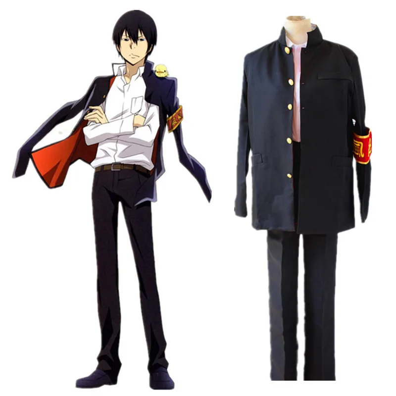 Аниме HITMAN REBORN Косплей Костюм кёя Хибари Мужская школьная форма для мальчиков