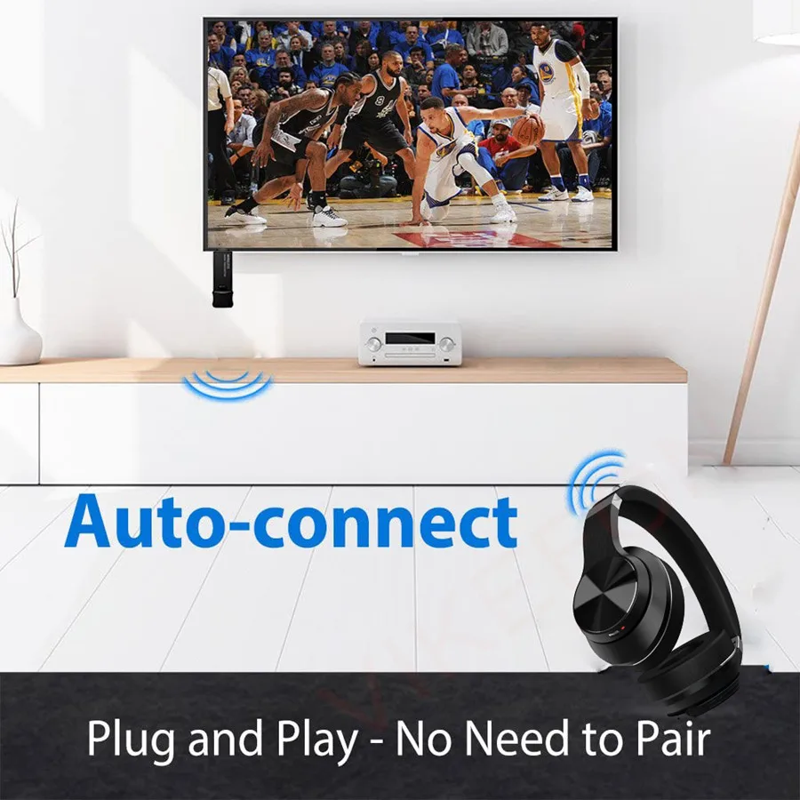 Bluetooth наушники и USB передатчик для ТВ PS4 ПК 40 мс aptX с низкой задержкой