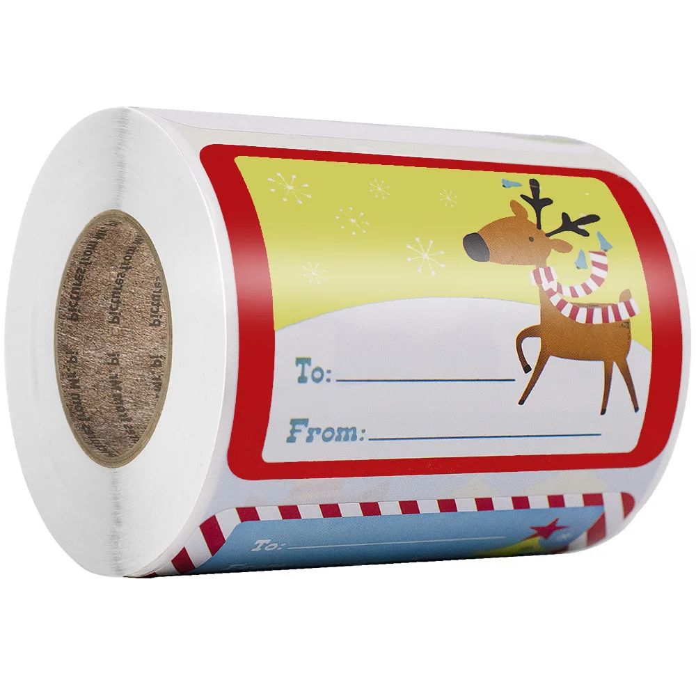 Present Gift Seal Decals Name Tags Adhesive 6 Designs Christmas Sticker | Канцтовары для офиса и дома