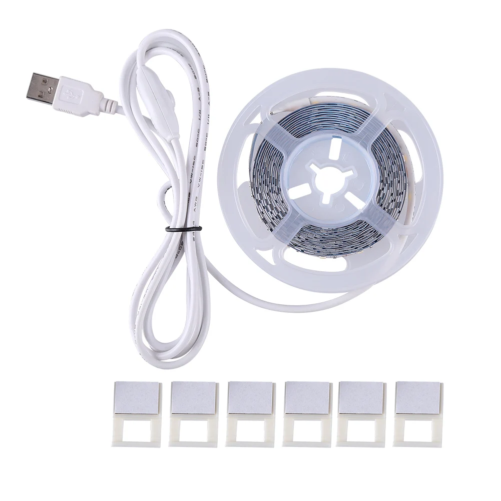 

Светодиодная лента 2835SMD с USB, гибкая приглушаемая LED полоска для подсветки телевизора, рабочего стола, экрана, 5 в постоянного тока