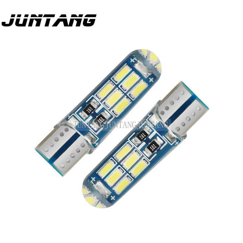10 шт. светодиодный автомобилей головной светильник T10 ширина 4014 15smd 3W номерного