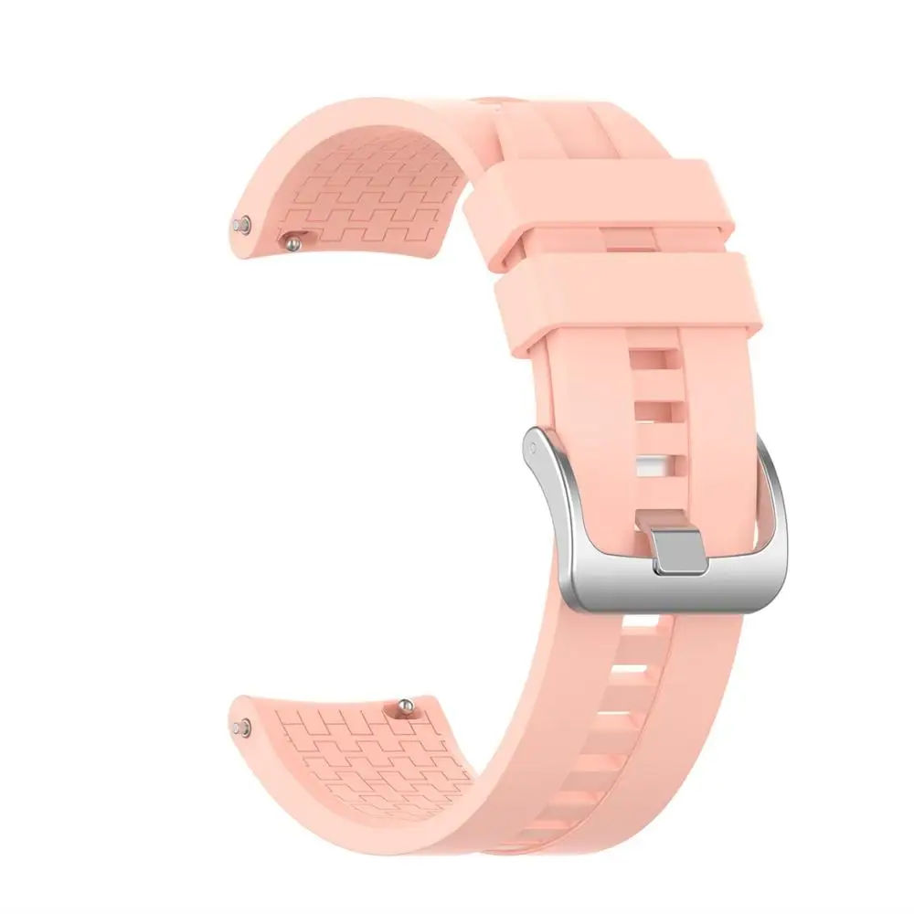 Розовый FIFATA 22MM Colorful Soft Silicone Watch Band For Xiaomi Huami Amazfit GTR 47MM/Stratos/Huawei GT/GT2 46mm Smart Watch Wristband - Цвет: Розовый
