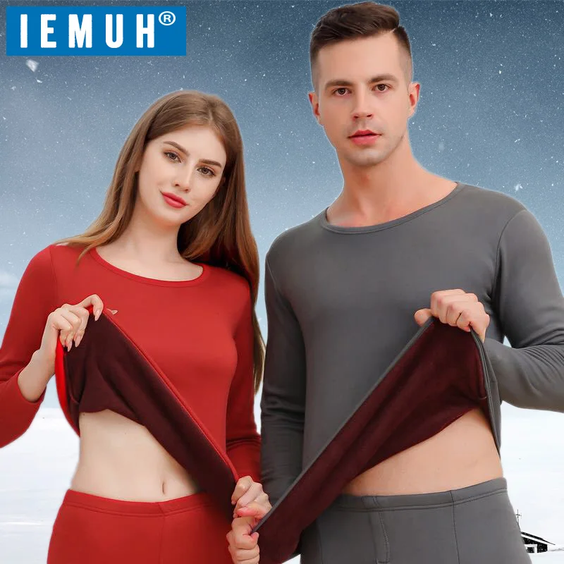 2019 зимние кальсоны IEMUH Толстые Мужские комплекты термобелья сохраняющее тепло