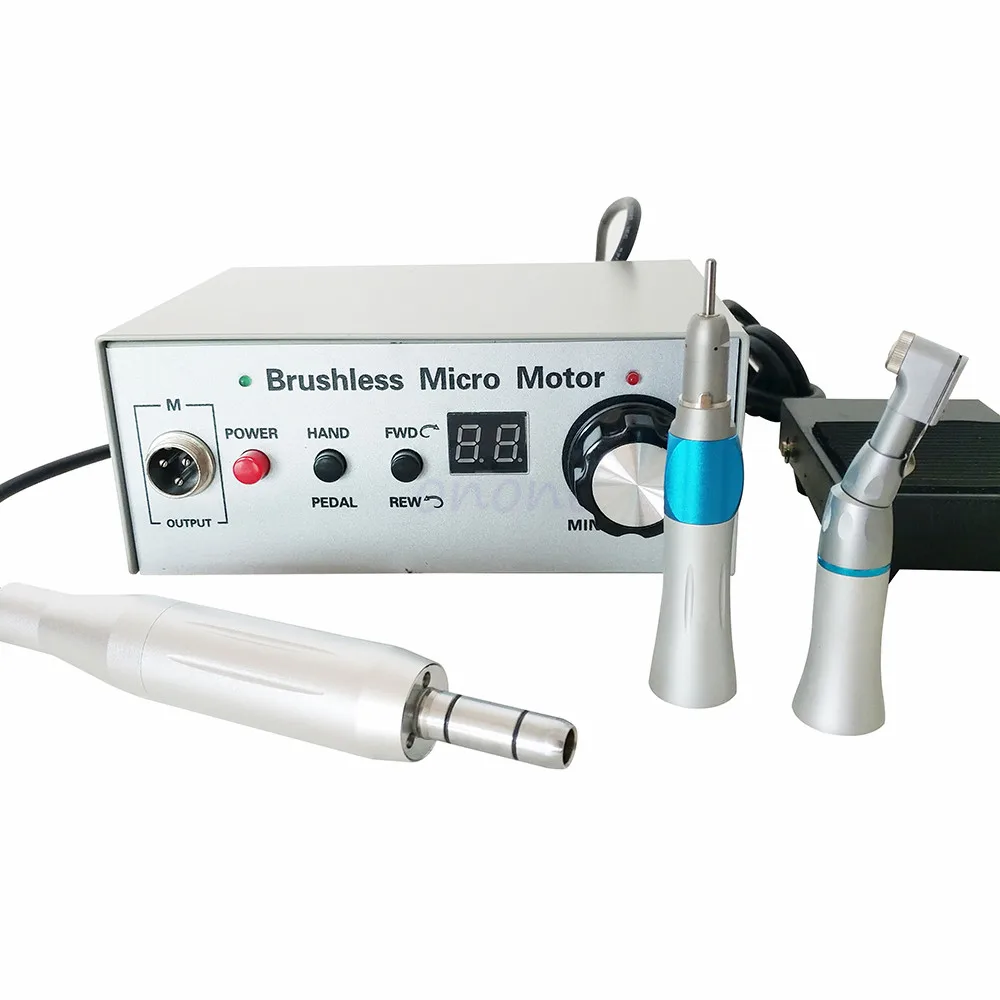 

50,000 rpm Dental Brushless E Type Micromotor for Dental Laboratory Polishing Contra Angle and Straight Handpiece Set