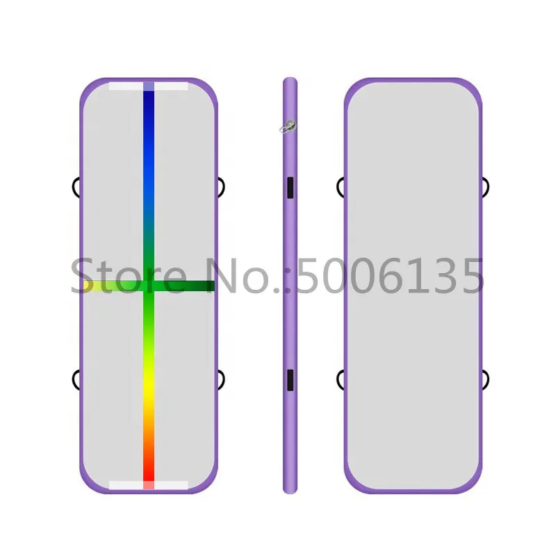 purple color line Новинка! надувная дорожка 3 м 4 м 5 м, надувная дорожка для Олимпиады, спортзала, йоги, надувная воздушная дорожка для тренажерного зала для домашнего использования в продаже - Цвет: purple color line
