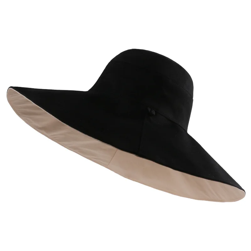 

Korean Fisherman Hat Female Summer New Sunshade Big Brim Sun Hat Foldable Anti-ultraviolet Sun Hat Women Hat Bucket Hat Women