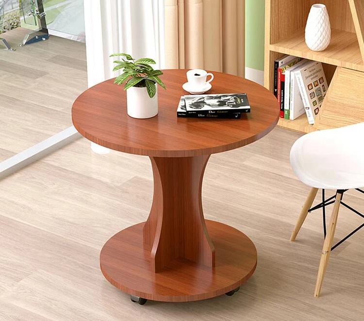 Простой современный подвижный угловой боковой столик журнальный для гостиной