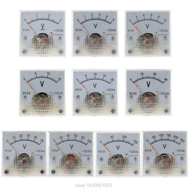 Вольтметр постоянного тока 91C4 аналоговый панельный измеритель напряжения