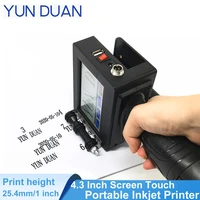 1 inch 25 4mm sprinkler portable printer 4 3 inch touch inkjet printer laser code label ink cartridge handheld inkjet printer