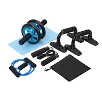 5 in 1 ab wheel roller kit spring exerciser abdominal press wheel pro with push up bar jump rope and knee pad portable equipment