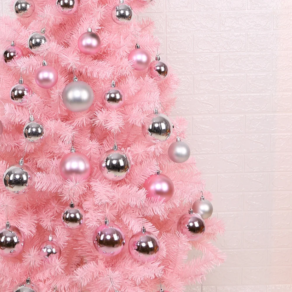 60 см Настольная мини розовая искусственная Рождественская елка с 24 блестящими