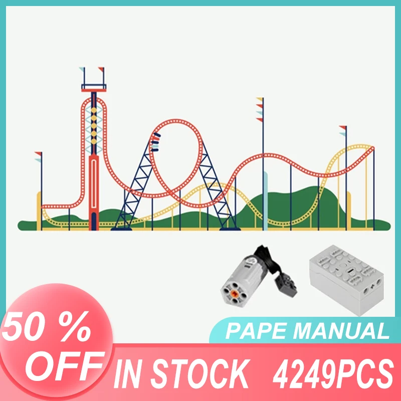 

New LepinBlocks 15039 Roller Coaster Model With Motor Building Blocks Bricks Educational Toys Children Gifts