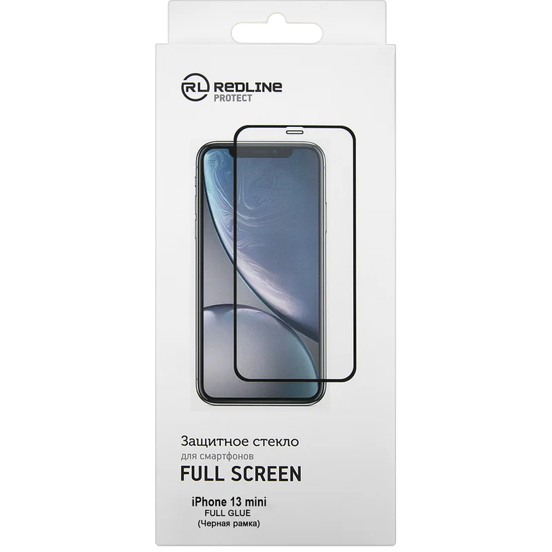 Стекло Red Line Full Screen tempered glass Glue для тел.Apple iPhone 13 mini глян.с черн.рамкой | Мобильные