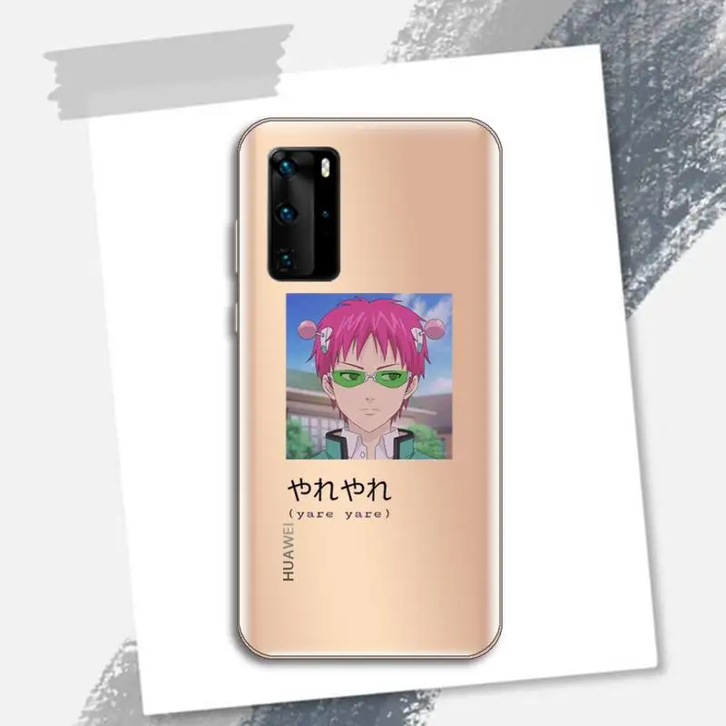 

The Disastrous Life of Saiki K Saiki Kusuo Phone Case Transparent for Huawei P honor 8 10i 20 30 40 smart 2019