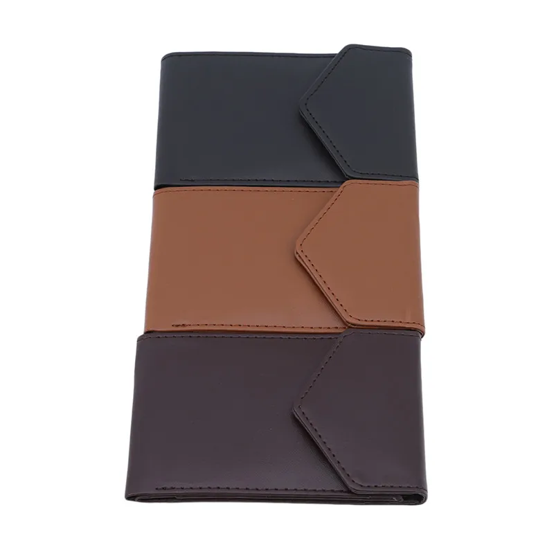 

NEW Style Leather Men Money Clip Wallet Solid Male Purses Clip Slim Cash Holder Multi-Card Position Card Bag Documentpakket
