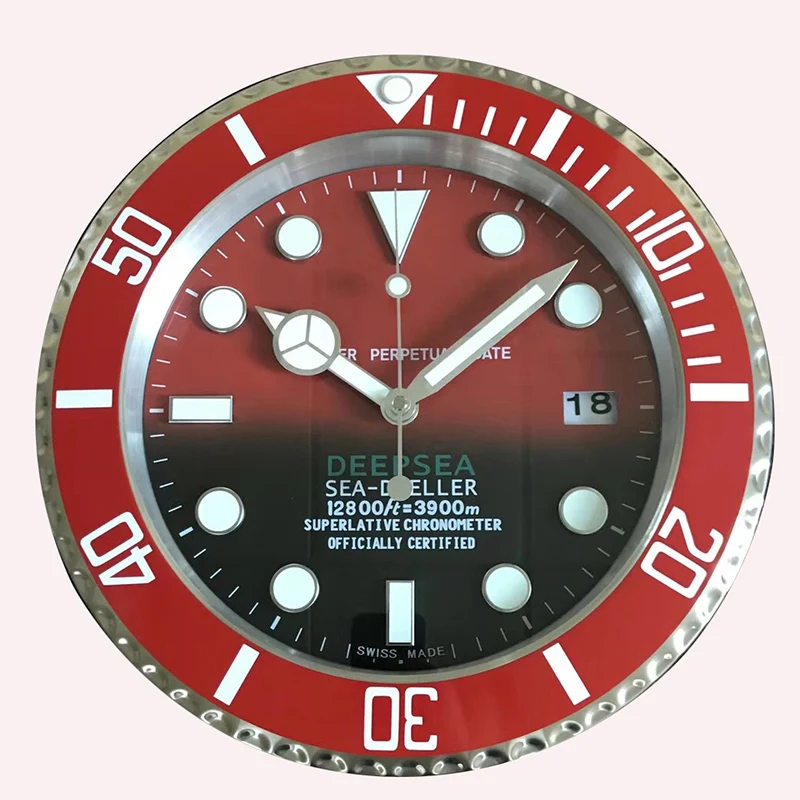 

Metal Art Watch Clock Luminous Function Top Quality Watch Home Decor Wall Clocks with Corresponding Logos Cosmograph Series