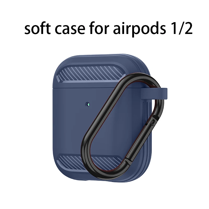 Мягкий чехол для Apple Airpods 1 2 аксессуары наушников из углеродного волокна