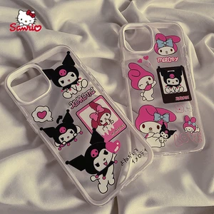 Hello Kitty Kuromi Melody three in one phone case for iPhone13 13Pro 13Promax 12 12Pro Max 11 Pro X XS MAX XR 7 8 Plus case