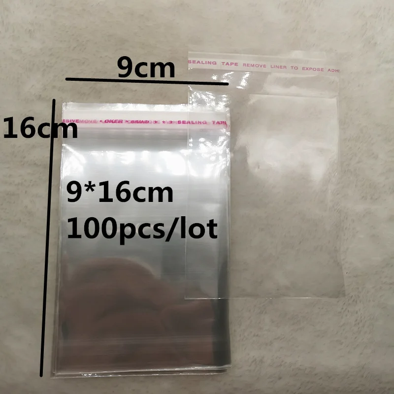 4x6-14x14cm различные модели герметичные полиэтиленовые пакеты прозрачные Opp пластиковые пакеты самоклеющиеся уплотнения ювелирных изделий делая мешок - Цвет: 9x16cm