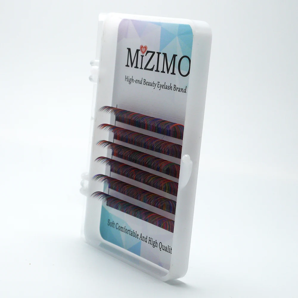 Mimimo многоцветное наращивание накладных ресниц радужного цвета | Красота и