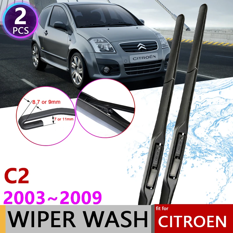 

Car Windshield Wiper Blades for Citroen C2 2003~2009 Front Windscreen Wipers Stickers 2004 2005 2006 2007 2008 Car Accessories