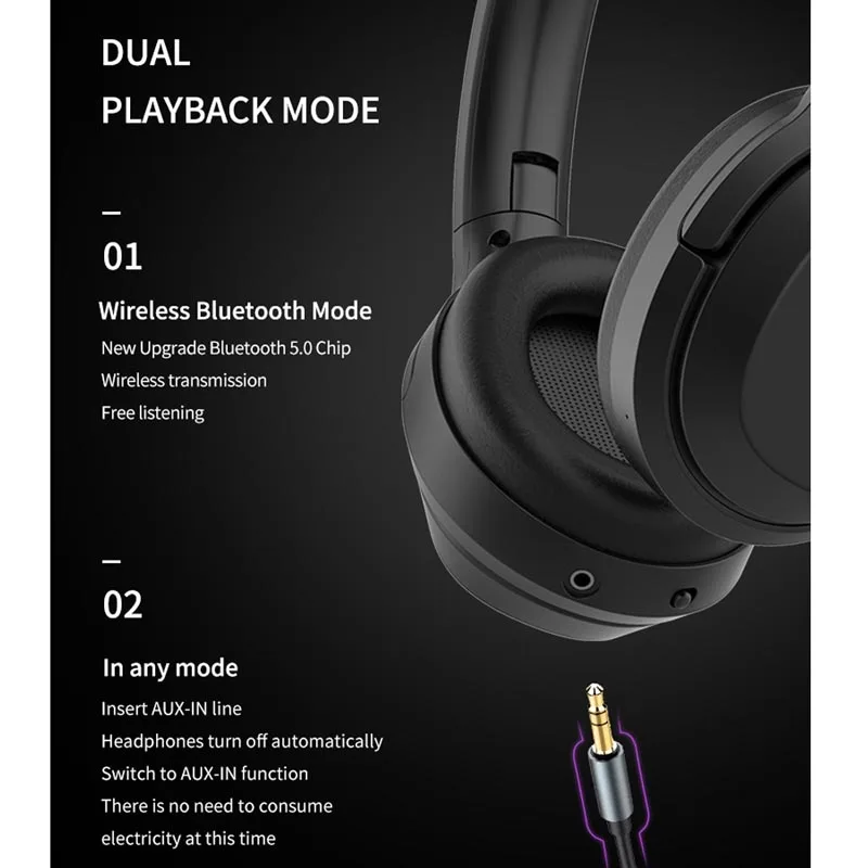 M98ANC Новая беспроводная гарнитура, Bluetooth гарнитура, Складные стерео наушники, игровые наушники с микрофоном для ПК, мобильного телефона, Mp3