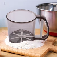 stainless steel flour sieve cup powder sieve mesh kitchen gadget for cakes hand screened sugar mesh sieve baking sieve strainer