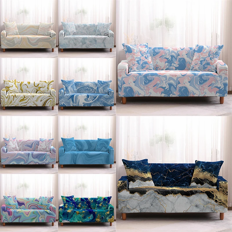 

Sofa Covers Marble Couch Cover Elastic Sofa Cover Stretch Sofa Cover Slipcovers Cover Sofa Protector Cover 1/2/3/4 Seaters