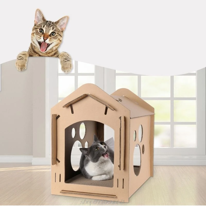 Гофрированная бумага картонная коробочка для кошачьего домика Когтеточка
