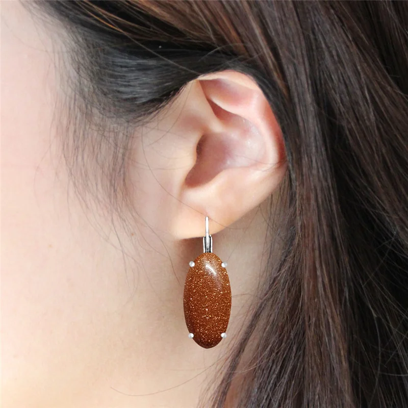 Женские серьги-подвески с золотистыми блестками серьги неправильной формы в