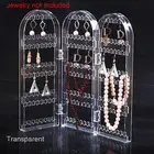 Подставка для ювелирных изделий, креативная пластиковая витрина для сережек и ожерелий, вместительный держатель для сережек