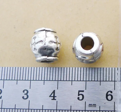 

Jewelry Making Supplies 4 Pieces 10*11mm Antique Silver Color Round Large Beads