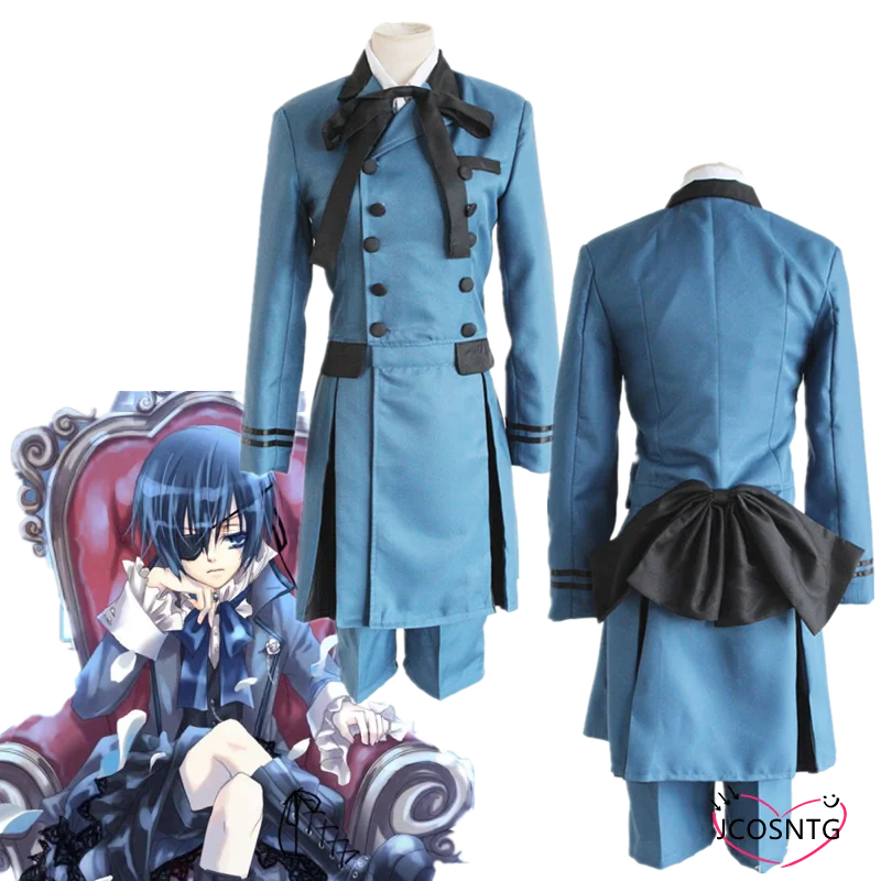 Anime Cosplay Costume Black Butler Kuroshitsuji Ciel Phantomhive Sebasti Aristocrat Emboitement Halloween |