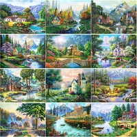 new 5d diy diamond painting spring landscape diamond embroidery cross stitch full square round drill home decor manual art gift