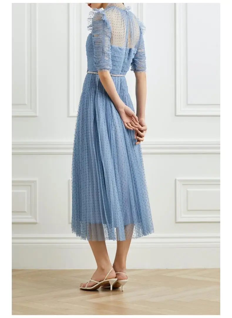 

2021 New arrive high quality spring blue dress