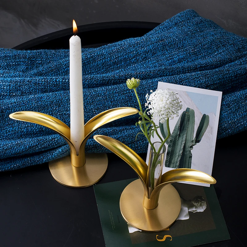 Латунный Подсвечник современный дизайн стеклянный подсвечник в скандинавском