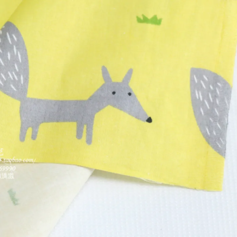 6 шт./лот хлопковая Лоскутная Ткань с принтом лисы для шитья сделай сам стеганое