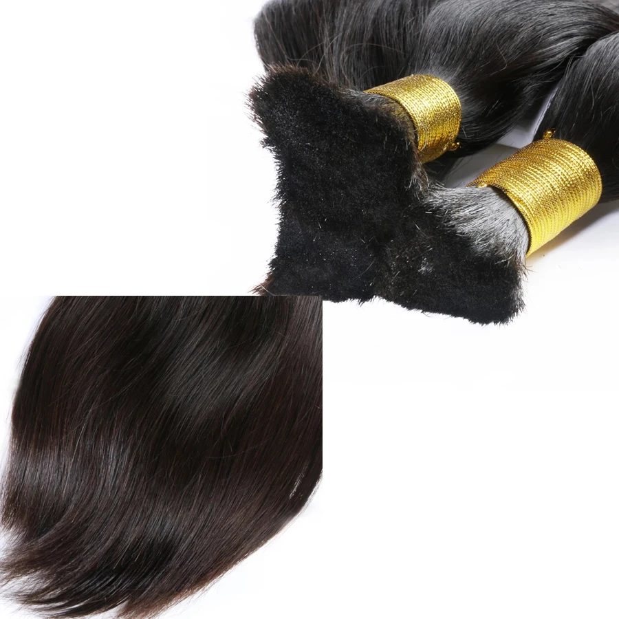 Бразильские прямые волосы оптом для плетения от 8 до 32 дюймов Remy вязаные косички