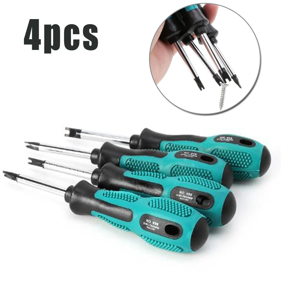 4 шт. многофункциональная отвертка u вилка Магнитный слот хром ванадиевая