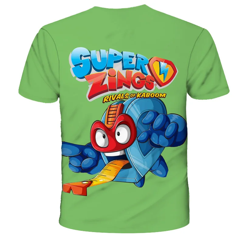 

3D Cartoon Super zings Baby Boy Child t shirt Children Clothes Short Sleeve t Shirt Kid Red Summer Clothing superzing Print Tee